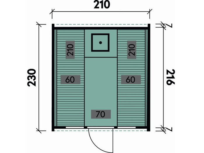 Wolff Finnhaus Cube Saunafass 230 Thermoholz Art 1 Bausatz Typ 3