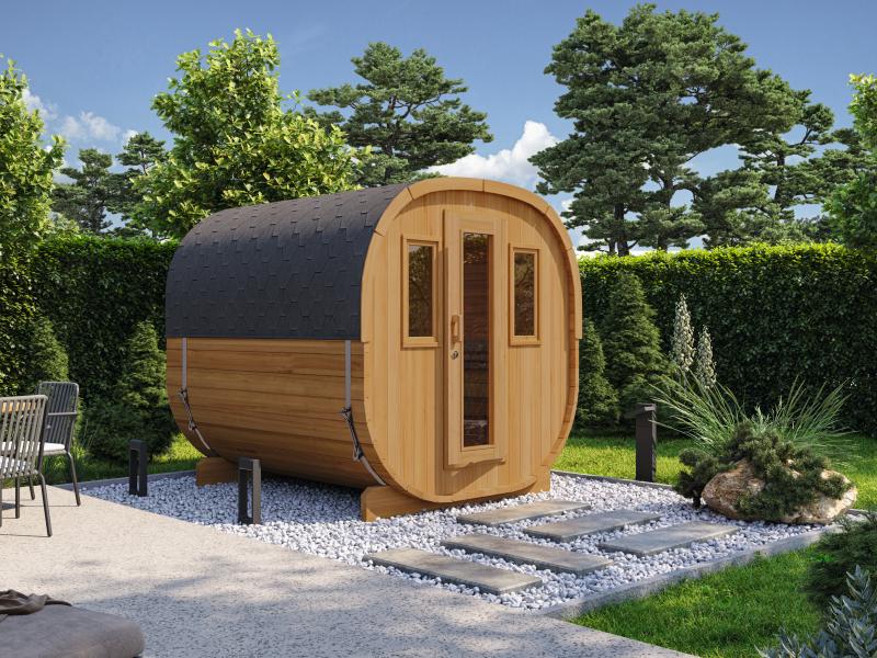 Wolff Finnhaus Cube Saunafass 230 Thermoholz Art 2 Bausatz Typ 4