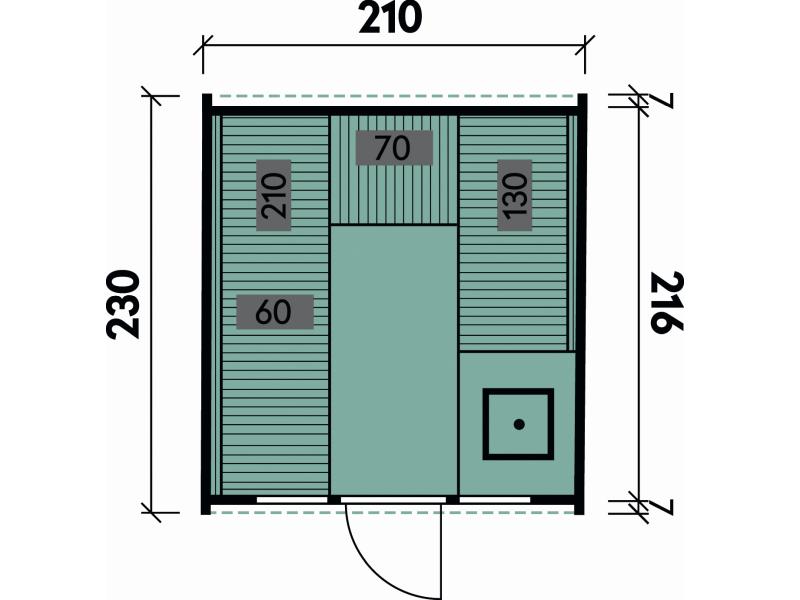 Wolff Finnhaus Cube Saunafass 230 Thermoholz Art 2 Bausatz Typ 4