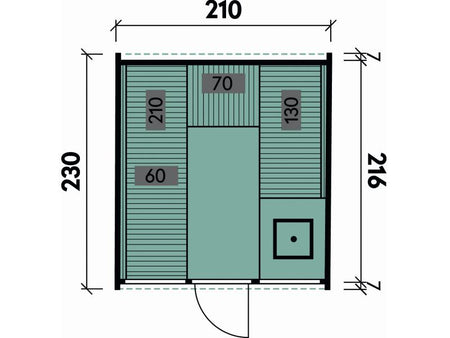 Wolff Finnhaus Cube Saunafass 230 Thermoholz Art 2 Bausatz Typ 1