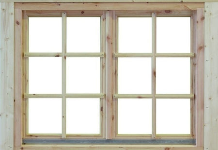 Wolff Finnhaus Doppelfenster Alina 44 Isoliert