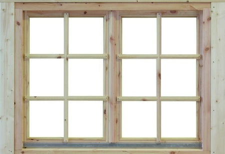 Wolff Finnhaus Doppelfenster Alina 58 Isoliert