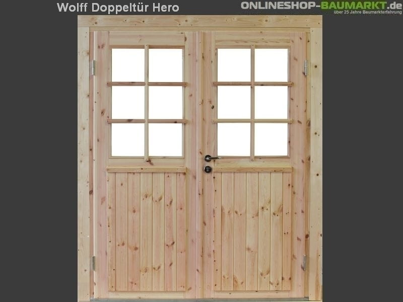 Wolff Finnhaus Doppeltür Hero XL 70 Isoliert