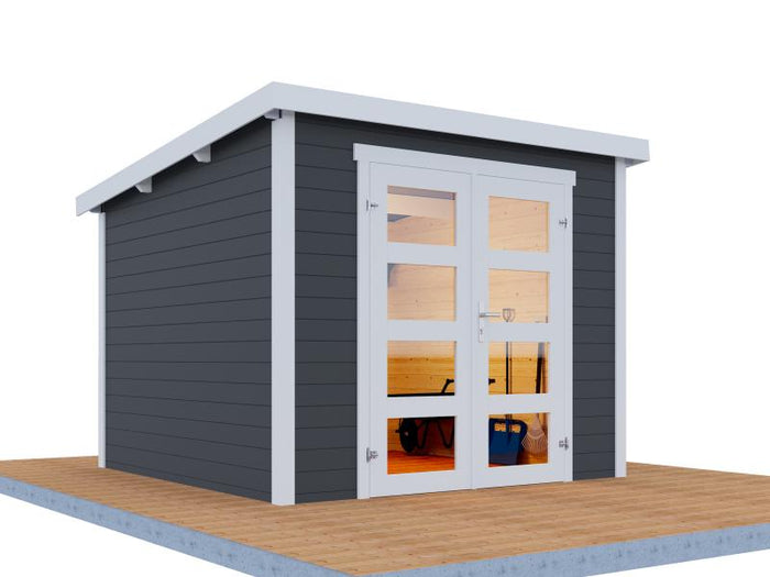 Wolff Finnhaus Gartenhaus Bengt 2525, 28 mm, anthrazit