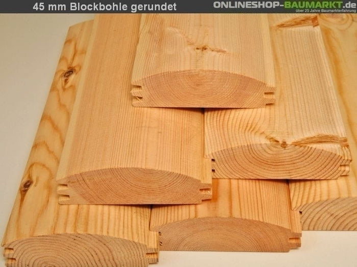 Wolff Finnhaus Grillkota 9 de luxe mit Anbau inkl. rot-schwarzen Dachschindeln
