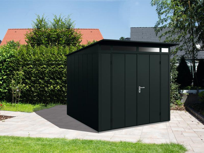 Wolff Finnhaus Metall-Gerätehaus Fascinato 2424,  schwarz,  2 flg