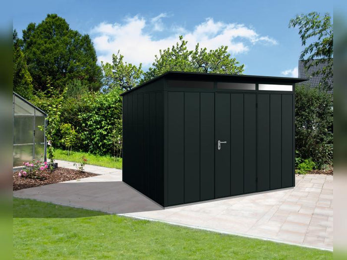 Wolff Finnhaus Metall-Gerätehaus Fascinato 3024,  schwarz,  1 flg