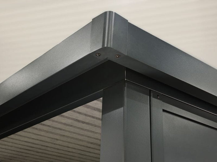 Wolff Finnhaus Metallgartenhaus Hakon 2424, Anthrazit, 1 flg
