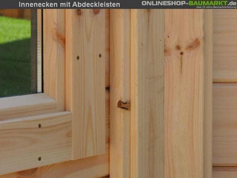 Wolff Finnhaus Pavillon Milano 3.0 natur 3 x 3 m inkl. schwarze Dachschindeln