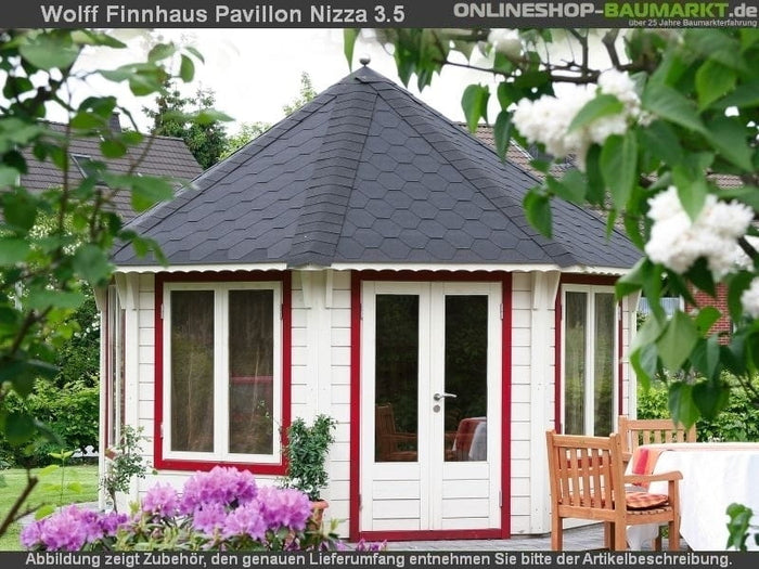 Wolff Finnhaus Pavillon Nizza 3.5 natur 3,5x3,5 m
