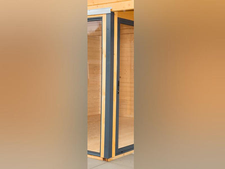 Wolff Finnhaus Pultdachhaus Studio 44-B mit Seitendach, Anthrazit