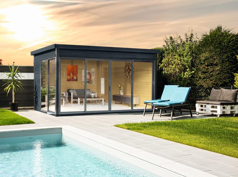 Wolff Finnhaus Pultdachhaus Studio 44-D Anthrazit