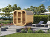 Wolff Finnhaus Sauna Luago 2x2 Bausatz Typ 3 Art 1, natur, inkl. Dacheindeckung und Vollglasfront