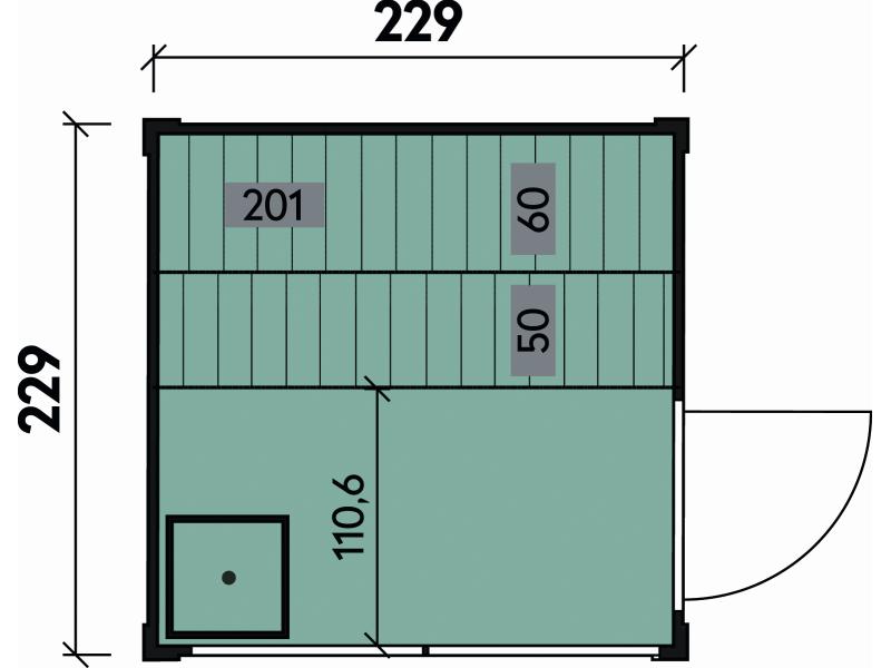 Wolff Finnhaus Sauna Paradiso 2x2, kiefer