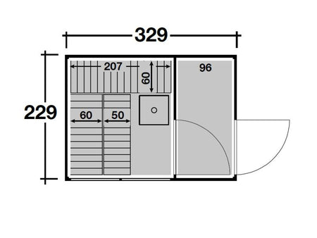 Wolff Finnhaus Sauna Paradiso 3x2 2-Raum