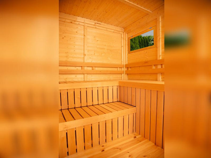 Wolff Finnhaus Sauna Paradiso 4x3 (2-Raum), anthrazit