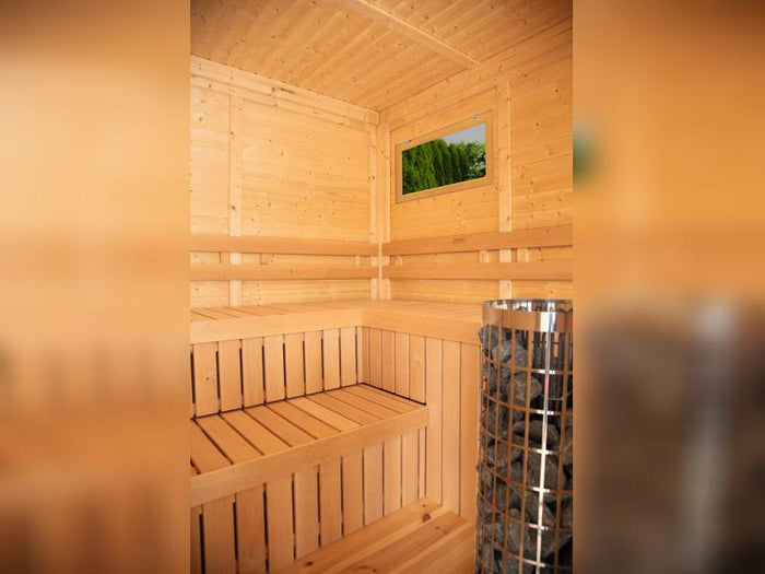 Wolff Finnhaus Sauna Paradiso 4x3 (2-Raum), anthrazit