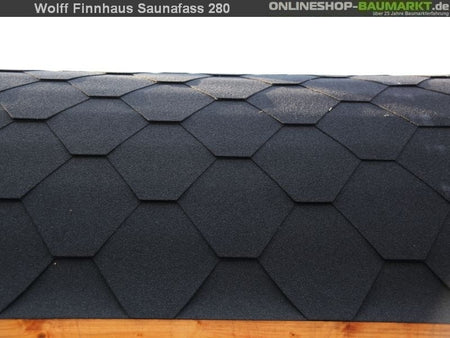 Wolff Finnhaus Saunafass 330 de luxe Bausatz DS schwarz