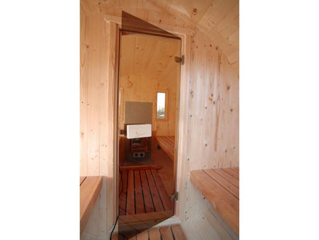 Wolff Finnhaus Saunafass 330 de luxe Thermoholz Bausatz DS schwarz