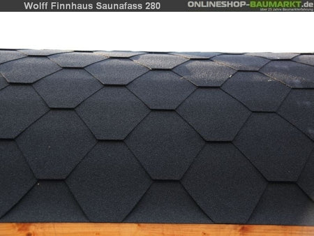 Wolff Finnhaus Saunafass 400 de luxe Thermoholz Bausatz DS schwarz