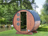 Wolff Finnhaus Saunafass Mini 160 Thermoholz als Bausatz inkl. schwarzen Schindeln