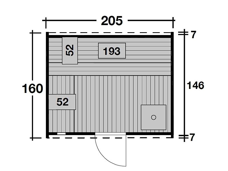 Wolff Finnhaus Saunafass Mini 160 Thermoholz als Bausatz inkl. schwarzen Schindeln