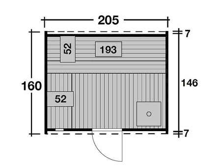 Wolff Finnhaus Saunafass Mini 160 Thermoholz als Bausatz inkl. schwarzen Schindeln