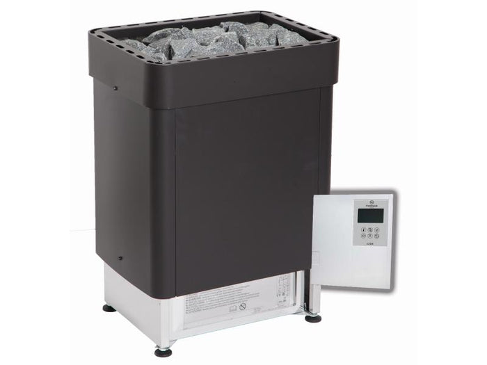 Wolff Finnhaus Saunaofen 9 kW schwarz externe Steuerung 1B mit Steinen