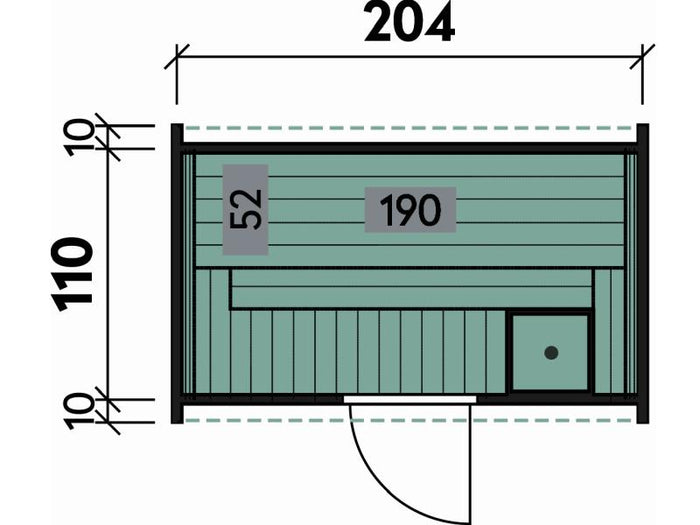 Wolff Finnhaus Terrassen-Saunafass 130 Thermoholz montiert mit Dachschindeln in schwarz