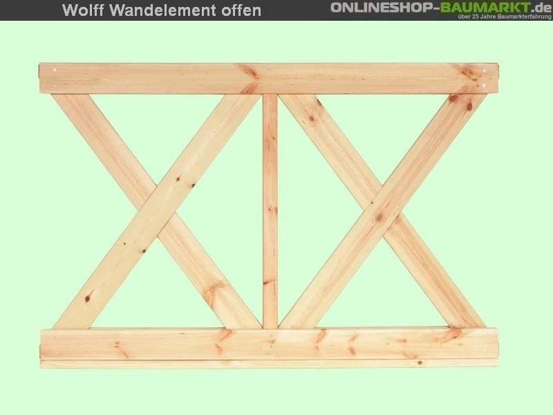 Wolff Finnhaus Wandelement X klein Kreta 8- 7 Stück