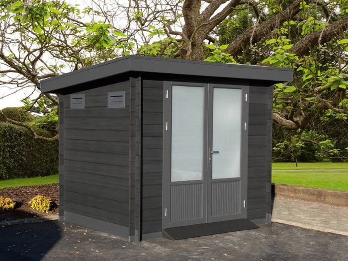 Wolff Finnhaus WPC-Haus Trend B grau