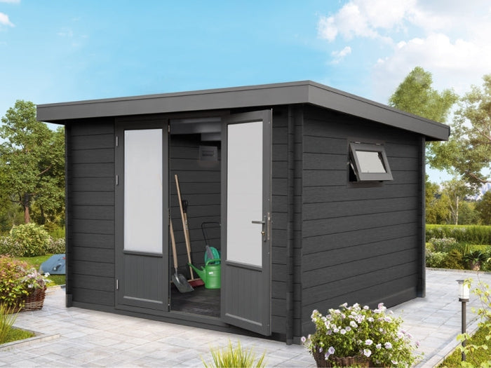 Wolff Finnhaus WPC-Haus Trend D grau