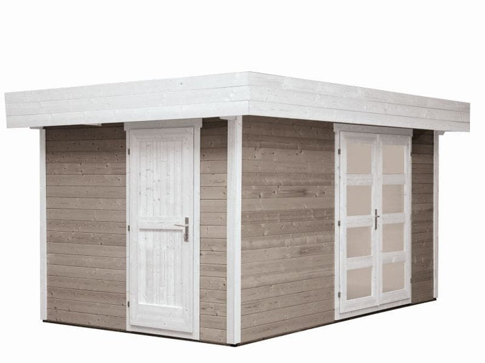 Wolff Pultdachhaus Pulti Varianta 40 2-Raum in Gletschergrau