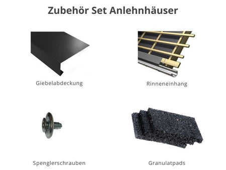 Zubehör Set für Karibu Gartenhaus Bomlitz 3 natur 19 mm
