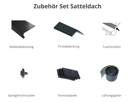 Zubehör Set für Karibu Gartenhaus Lagor 2 38 mm 2-Raum-Haus