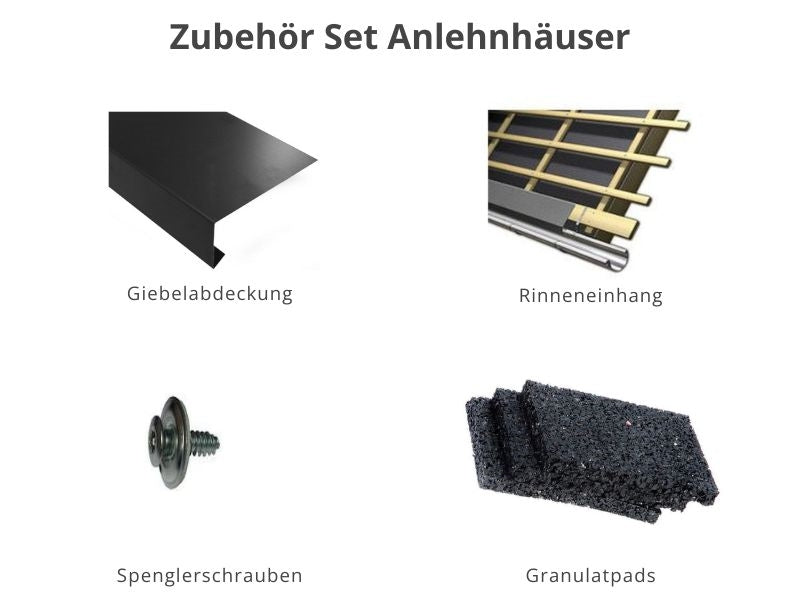 Zubehör Set für Karibu Gartenhaus Wandlitz 2 terragrau 19 mm