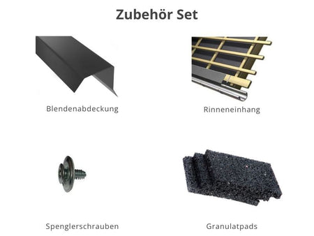 Zubehör Set für Karibu Gerätehaus Merseburg 4 natur 14 mm